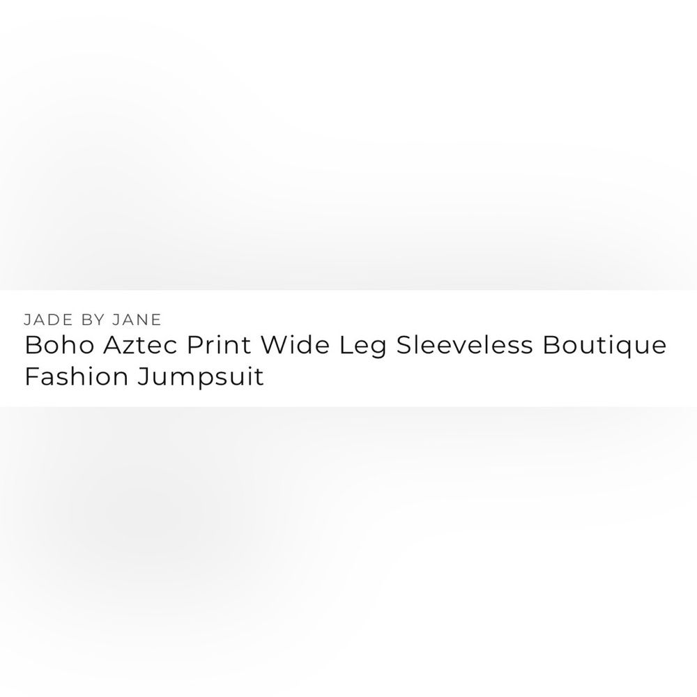 Jade By Jane Boho Aztec Print Wide Leg Sleeveless Jumpsuit in Tan With Pockets - Picture 10 of 10